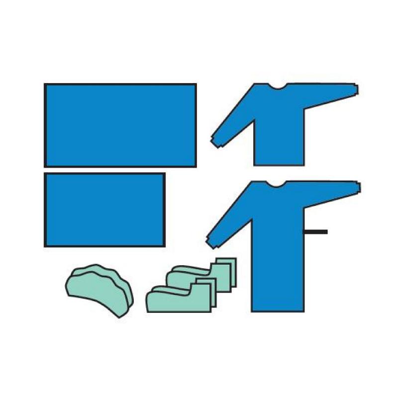 Комплект одягу та покриттів для імплантології стерильний, одноразового використання,ТМ «АХІЛЛ»